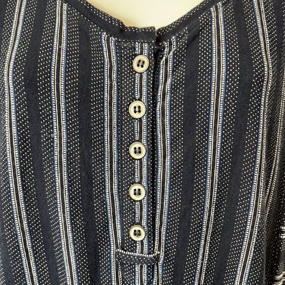 Lucky Brand Navy and White Cap Sleeve Dress Size M - Picture 6 of 13